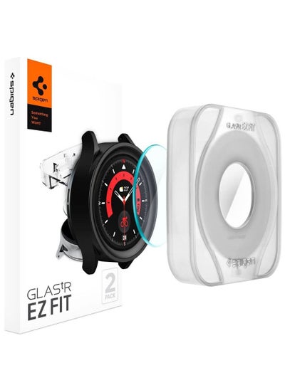 Buy Glastr Ez Fit Tempered Glass Screen Protector For Samsung Galaxy Watch5 Pro - 2 Pack in UAE