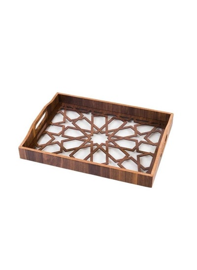 Buy Wood Serving Tray With Transparent Acrylic Floor in Saudi Arabia