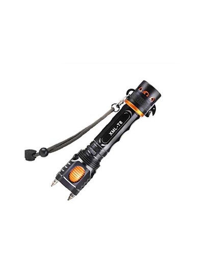 Buy T6 Multi-function Safety Hammer Hunting Vehicle Charging Type LED long-range Defense Flashlight in UAE