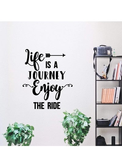 Buy Home Gallery Life is a Journey Enjoy The Ride Sticker wall art 55x35 cm Black in Egypt