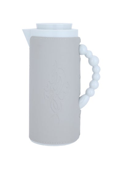 Buy Light Gray Leather Thermos 1 Liter in Saudi Arabia