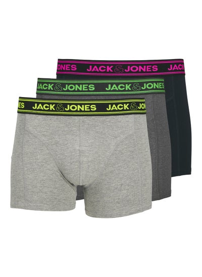 Buy Jacethan 3 Pack Multicolor Logo Band Trunks in UAE