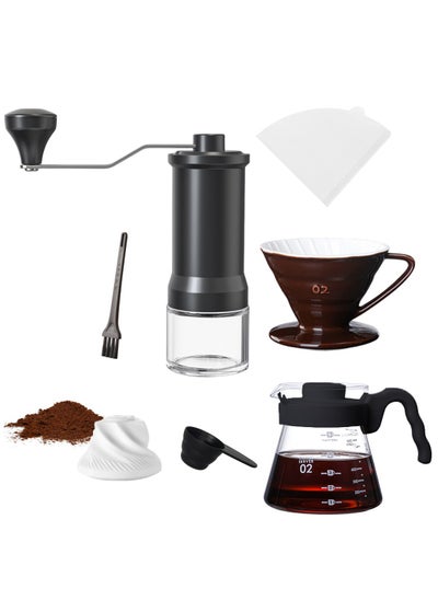 Buy V60 Coffee Set Drip Coffee Maker Set Machine Drip Brew Set Contains 5-Pieces Pour Over Coffee Drip Coffee in Saudi Arabia