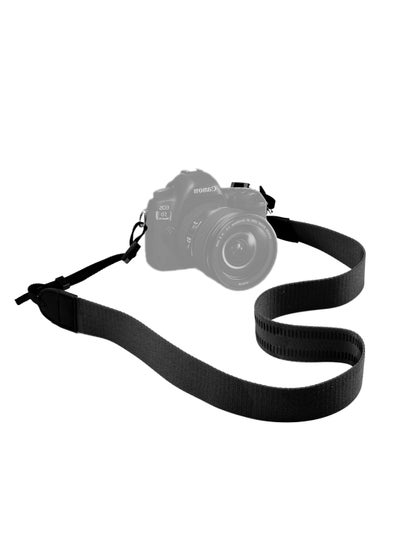 اشتري Camera Sling Shoulder Straps, Adjustable Camera Shoulder with Quick Release Buckles,  1.5" Wide Woven Universal Camera Neck Strap, Suitable for Nikon Canon Sony DSLR (Black) في الامارات
