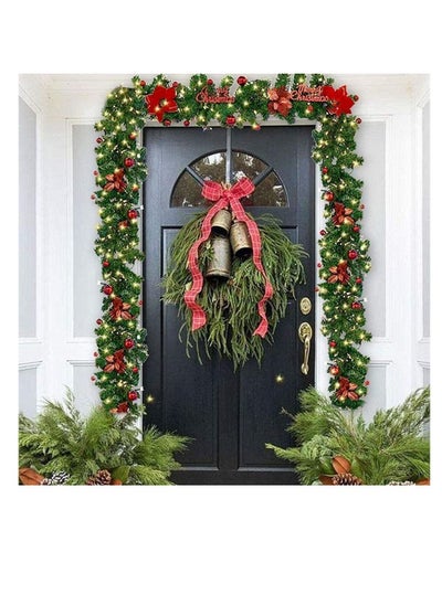 Buy Christmas Vine, Christmas Wreath, Lighting Wreath And LED Light Decoration Indoor And Outdoor Decoration in UAE