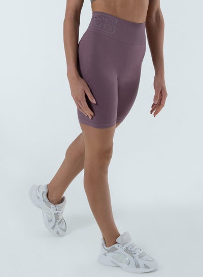 Buy Turkiye Nylon Women High Waisted Biker Shorts Sport Legging Shorts Workout Cycling Athletic Running Yoga Gym Volleyball for Ladies with Tummy Control Purple Figs in UAE