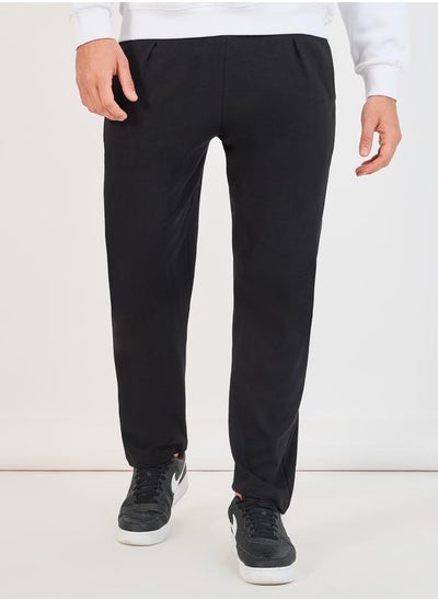 Buy Relaxed Fit Open Hem Interlock Joggers in Saudi Arabia