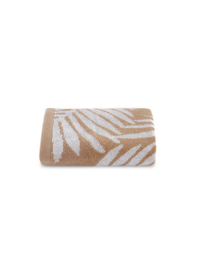 اشتري Designora Palm Leaf Hand Towel 50x90cm - Beige في الامارات