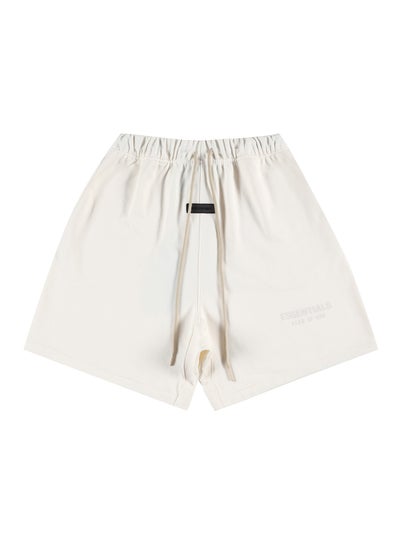 اشتري FEAR OF GOD Essentials Silicone Sporty Mens Shorts Summer cloud white في السعودية