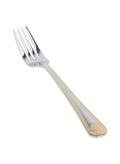 Buy Silver Food Forks Set Gold Pattern 6 Pieces in Saudi Arabia