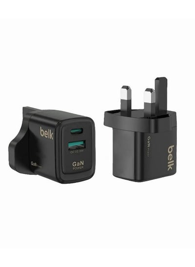 Buy Belk Smart Charger 20W PD+QC: Fast Charge for Two Devices Simultaneously Black in Saudi Arabia