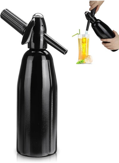 اشتري Sparkling Water Maker 1L Soda Siphon Seltzer Water Maker Carbonated Water Machines Aluminum Soda Maker for Home Club Making Fresh Soda Water DIY Drink Use 8g CO2 Cartridges(Not Included) في الامارات