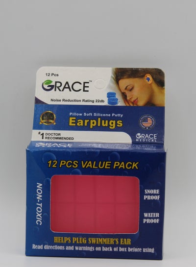 Buy Grace medical Adult silicone putty earplug (12) multi color in Egypt
