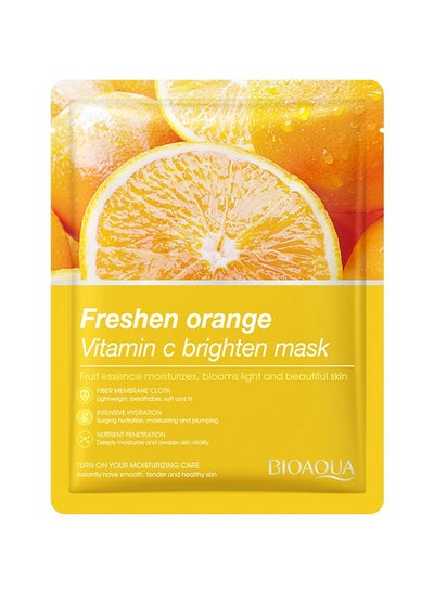 Buy 10PCS Orange Plant & Fruit Serum Hydrating Facial Mask 25g 10 Pack Face Mask in UAE