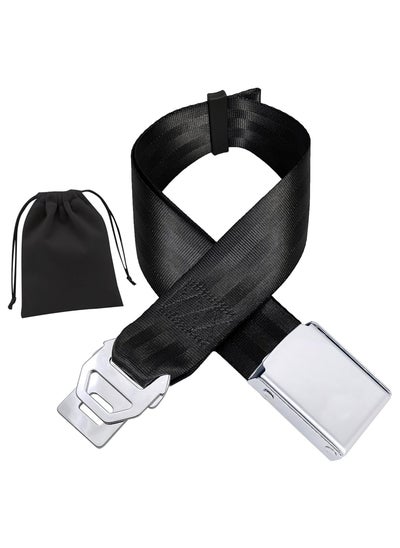 اشتري Airplane Seat Belt Extender Seatbelt Extender Adjustable 7-31" Fits All Airlines في الامارات