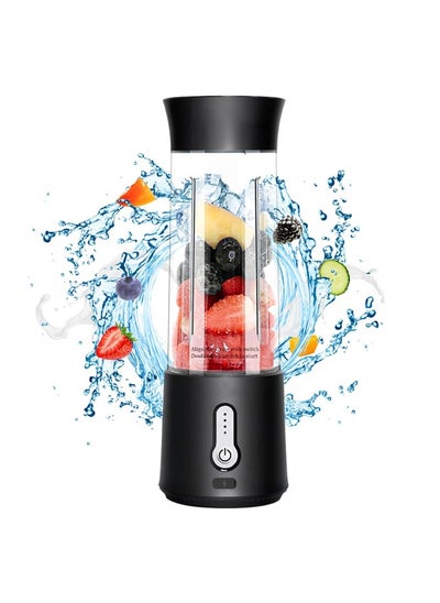 Buy Portable Blender,USB Rechargeable Blender Cup,Personal Size Blender for Shakes and Smoothies,Mini Juicer Cup for Sports,Travel and Outdoors (Balck) in Saudi Arabia