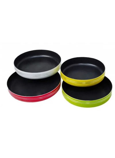 Buy A set of colorful aluminum cake and baking trays, 4 pieces, 26-32 cm 20-90068 in Saudi Arabia