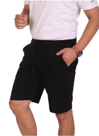 Buy Summer Melton shorts For Men , Black, XXL in Egypt