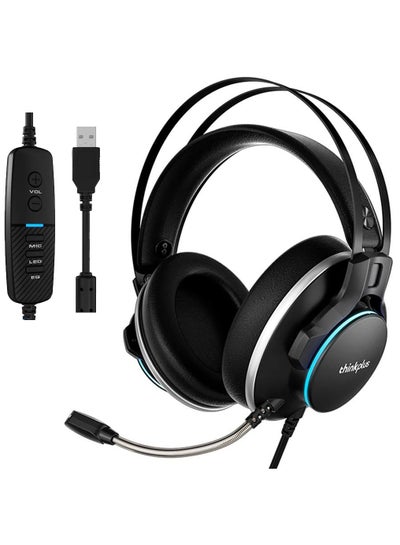 Buy G50B PRO RGB Gaming Headset - 7.1 Surround Sound - 50MM Drivers - Inline Volume Control - Dual Microphone ENC in Egypt