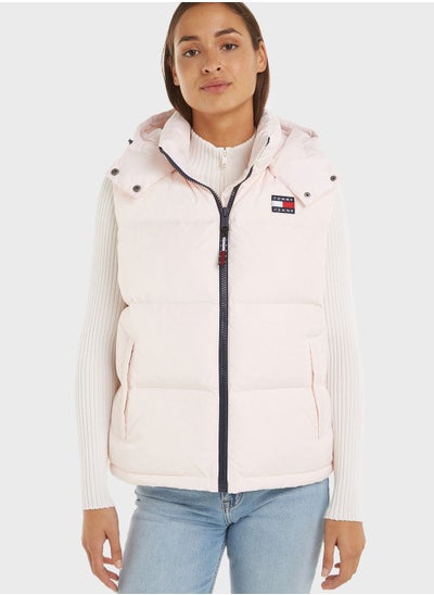 Buy Zip Through Puffer Vest Jacket in Saudi Arabia