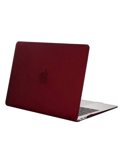 Buy Hard Shell Case Cover Compatible for MacBook New Pro 16-Inche with Touch Bar and Touch ID Model A2141 Release in 2019 Wine Red in UAE