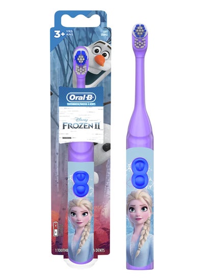 Buy Oral-B Kids Battery Power Electric Toothbrush Featuring Disney's Frozen for Children and Toddlers age 3+, Soft (Characters May Vary) in Saudi Arabia