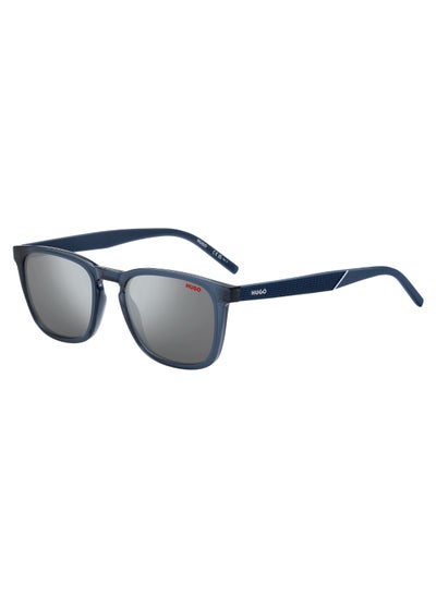 Buy Men's Uv Protection Rectangular Shape  Sunglasses Hg 1306/S Grey 42 - Lens Size: 42.1 Mm - Blue in UAE