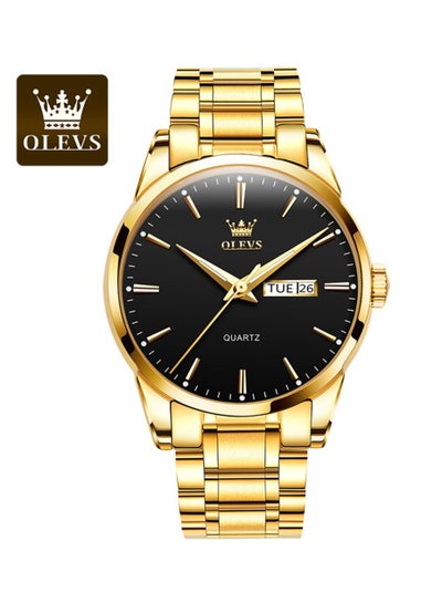 اشتري Men's Quartz Wrist Watch Water Resistant Watch - Gold في السعودية