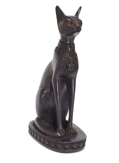 Buy immatgar pharaonic Decorative Egyptian Cat Bastet Statue ancient Egyptian souvenirs gifts handmade Home decor collectibles Sculptures  (Darck - 17.5 CM) in Egypt