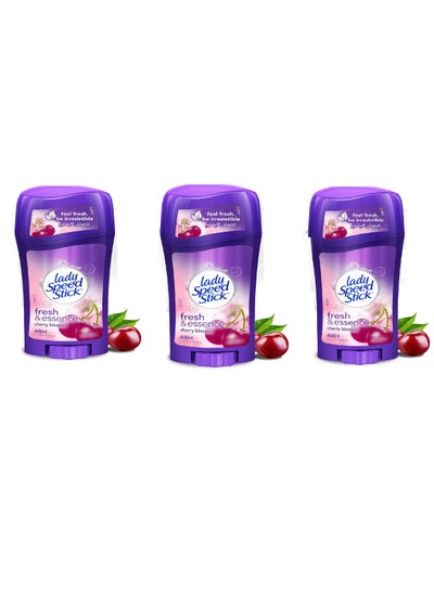 Buy Deodorant Stick 3 Pack Fresh & Essence Cherry Blossom Scent 65g in Saudi Arabia