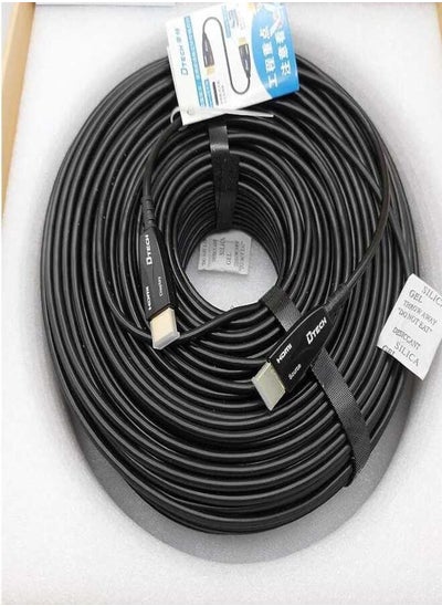 Buy D-Tech HDMI Optic FIber Cable 100Meter High Speed Resolution Support 4K in UAE