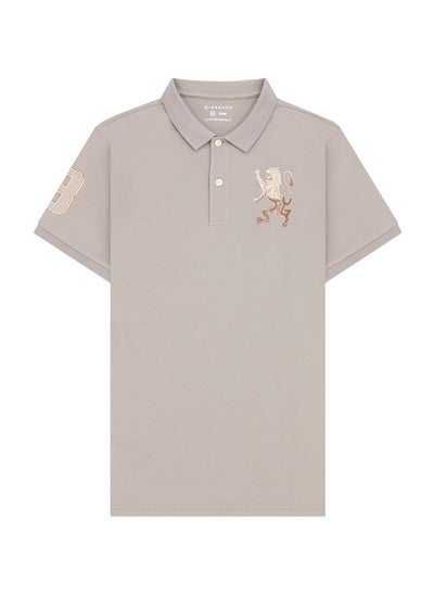 Buy Men's Lion Polo  - Khaki in Saudi Arabia