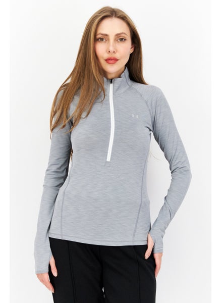 اشتري Women Sportswear Fit Long Sleeves Running Sweatshirt, Grey في الامارات