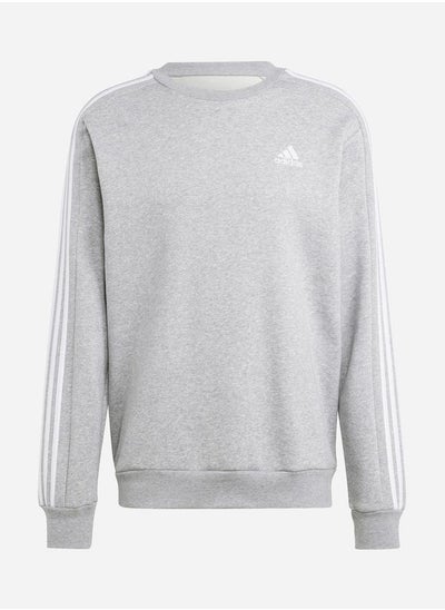 Buy Essentials Fleece 3-Stripes Sweatshirt in Saudi Arabia