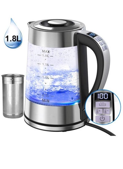 Buy 1.8L electric kettle with filter temperature control smart coffee water heater teapot 220v in Saudi Arabia