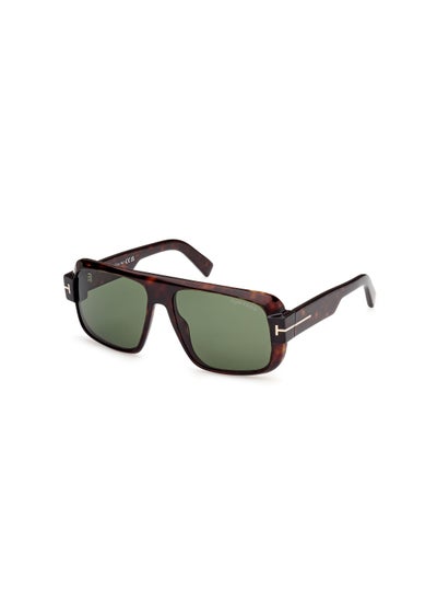 Buy Men's Navigator Shape Acetate Sunglasses FT110152N58 Lens Size: 58 Millimeter - Dark Havana in UAE