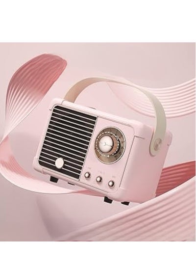 Buy HM-11 Portable Bluetooth Radio, Retro Mini Speaker with Clear Stereo Sound, Rich Bass for iPhone, Android, Tablets in Saudi Arabia