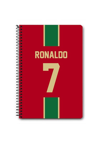 Buy Designer A5 Spiral Notebook Memo Notepad Journal - Football Team - Portugal Player Name - Ronaldo in UAE