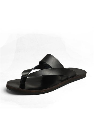 اشتري Korean Style Trendy Cowhide Men's Flip Flops Cool في الامارات