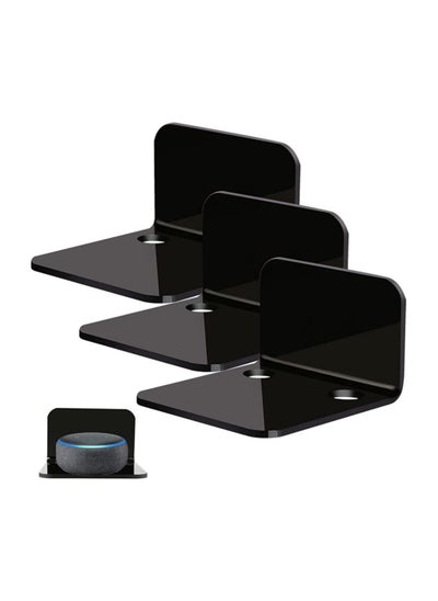 اشتري 3Pcs Acrylic Small Floating Shelf for Wall Mounted, Camera Mounting Bracket, Small Items Hanging Shelves No Drill, Wall Display Shelf for Plant Pot, Speaker, Security Camera, Baby Monitors, Room Decor في السعودية