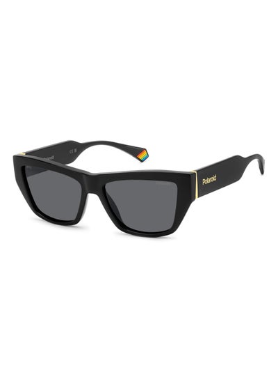 اشتري Women's Polarized Rectangular Shape Metal Sunglasses Pld 6210/S/X Grey 40 - Lens Size: 39.7 Mm - Black في الامارات