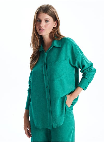 اشتري Plain Long Sleeve Oversize Women's Shirt في مصر