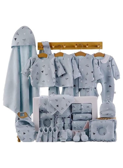 Buy Baby Newborn Essentials Layette Gift Set with Box 22 Piece Baby Girl Boys Gifts Premium Cotton Baby Clothes Accessories Set Fits Newborn Baby Suit Set Cuddle Strap Bib Gloves Saliva Towel Pillow in Saudi Arabia