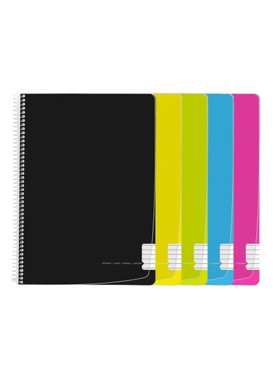 اشتري 5-Piece A4 Size Spiral Notebook 80 Sheets في الامارات