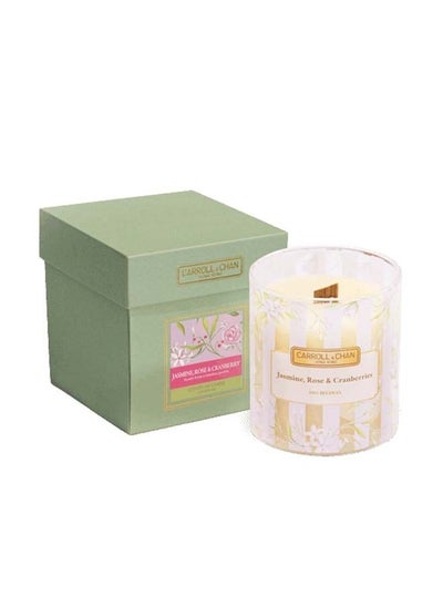 Buy Jasmine Rose Cranberry Beeswax Jar Candle in UAE