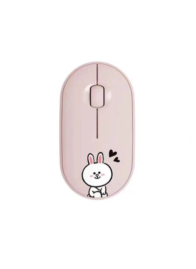 Buy Cross-border Logitech M350 2.4G Bluetooth Dual-mode Mute Notebook Pebble Wireless Mouse Pink rabbit in Saudi Arabia