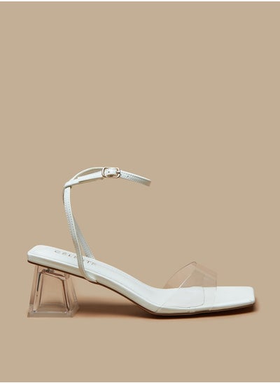 اشتري Women Ankle Strap Sandals with Block Heels and Buckle Closure في السعودية