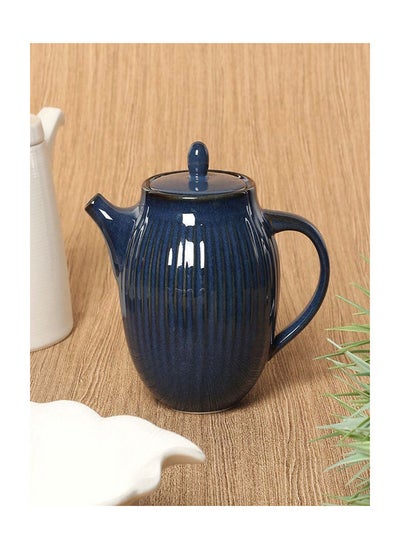 Buy Gallery Porcelain Teapot, Blue - 850 ml in UAE