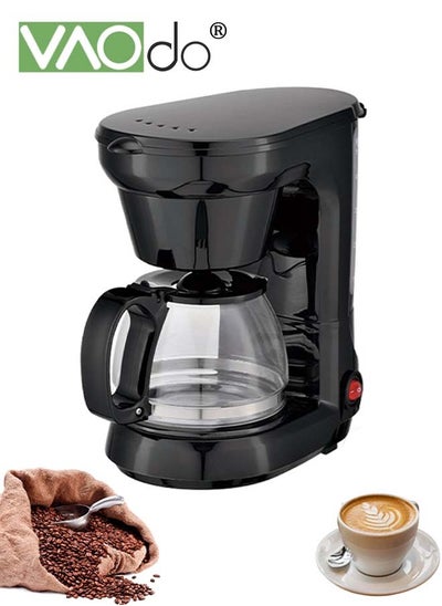 Buy 6-cup Coffee Maker Automatic Espresso Machine Built-in Grinder No Coffee Pods Required Black and Stainless Steel in Saudi Arabia