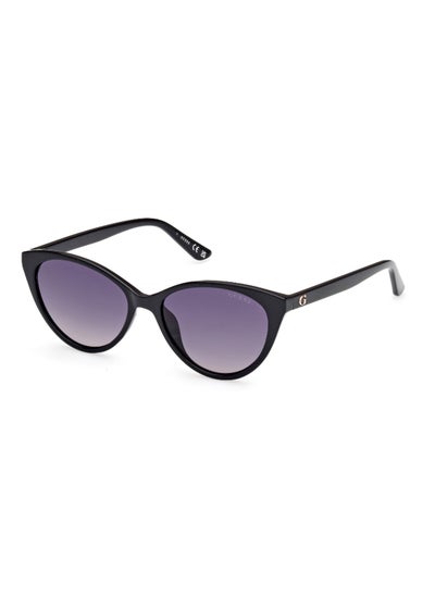 Buy Women's UV Protection Cat Eye Shape Sunglasses - GU829101B51 - Lens Size: 51 Mm - Shiny Black in Saudi Arabia